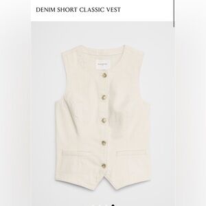NWT Banana Republic Denim Short Classic Vest